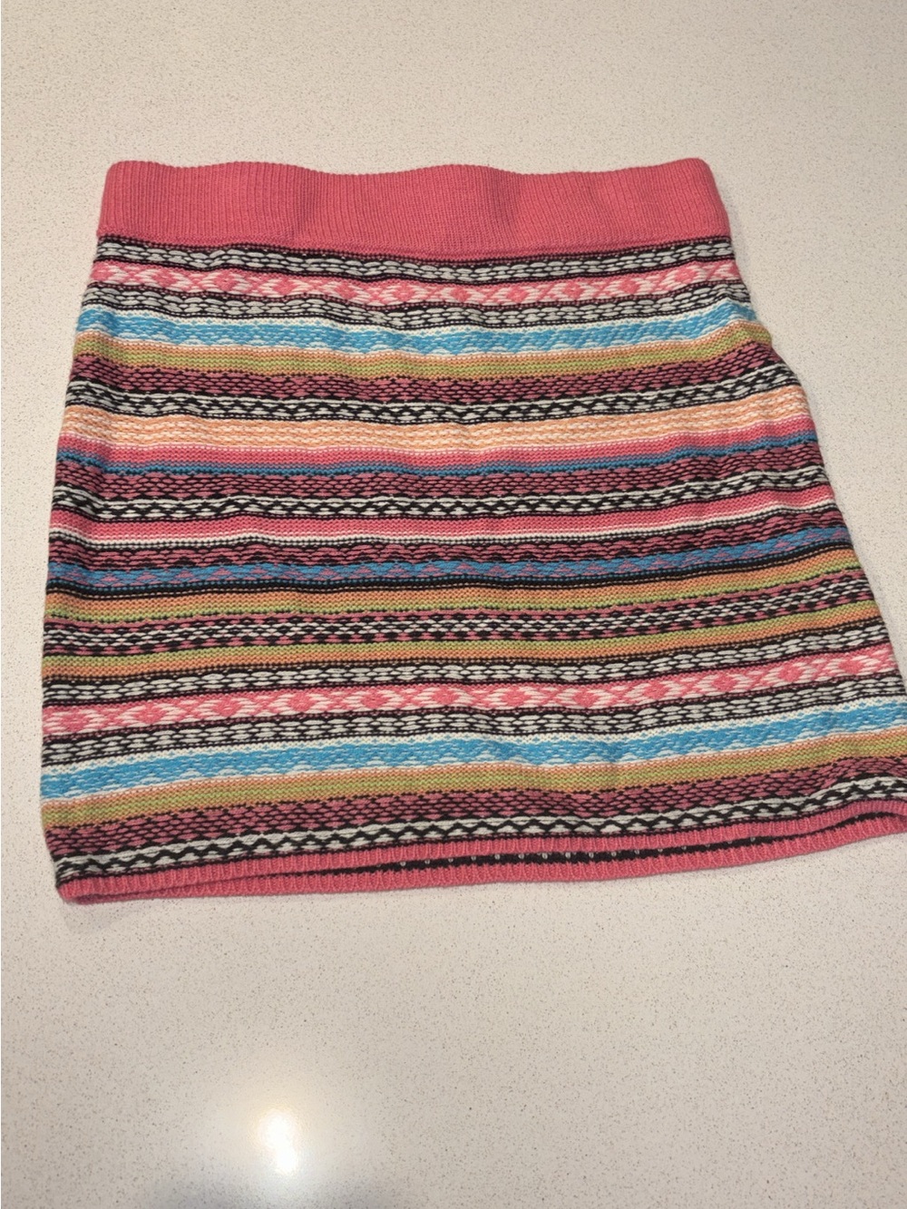 Mossimo Supply Co. Pink Multicolor Striped Pencil Skirt